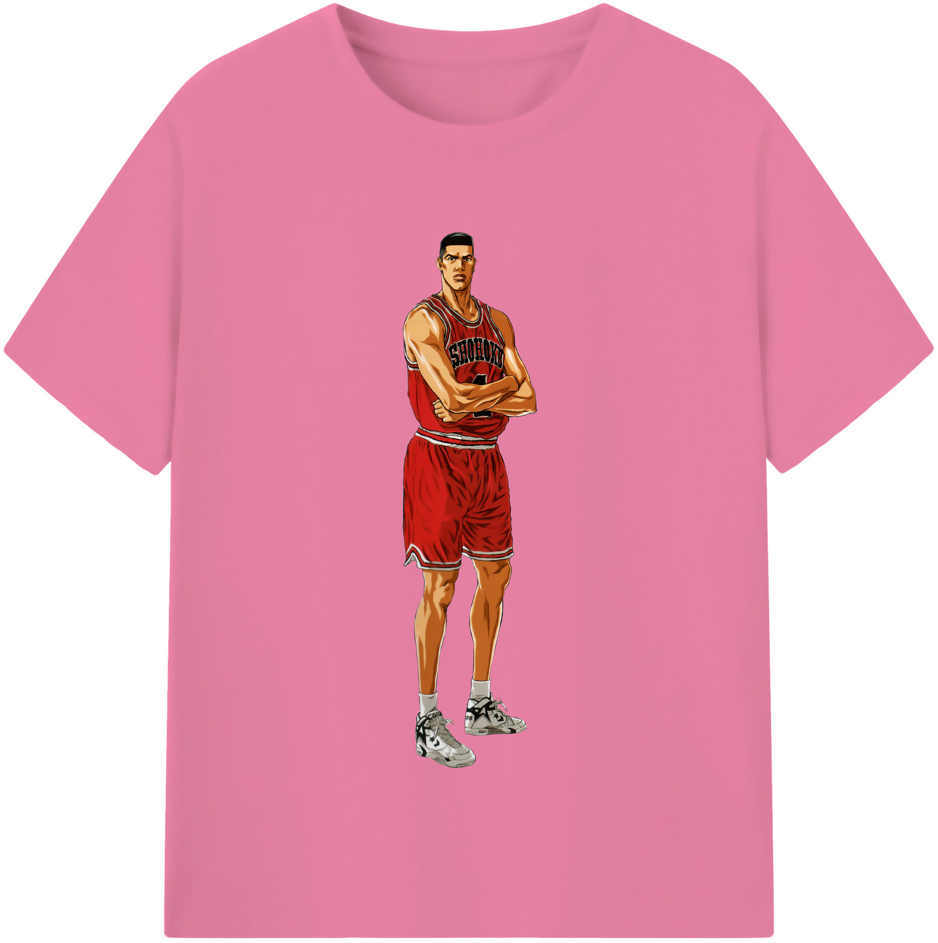 SLAM DUNK／スラムダンク 綿100％半袖Tシャツ（フロントプリント）